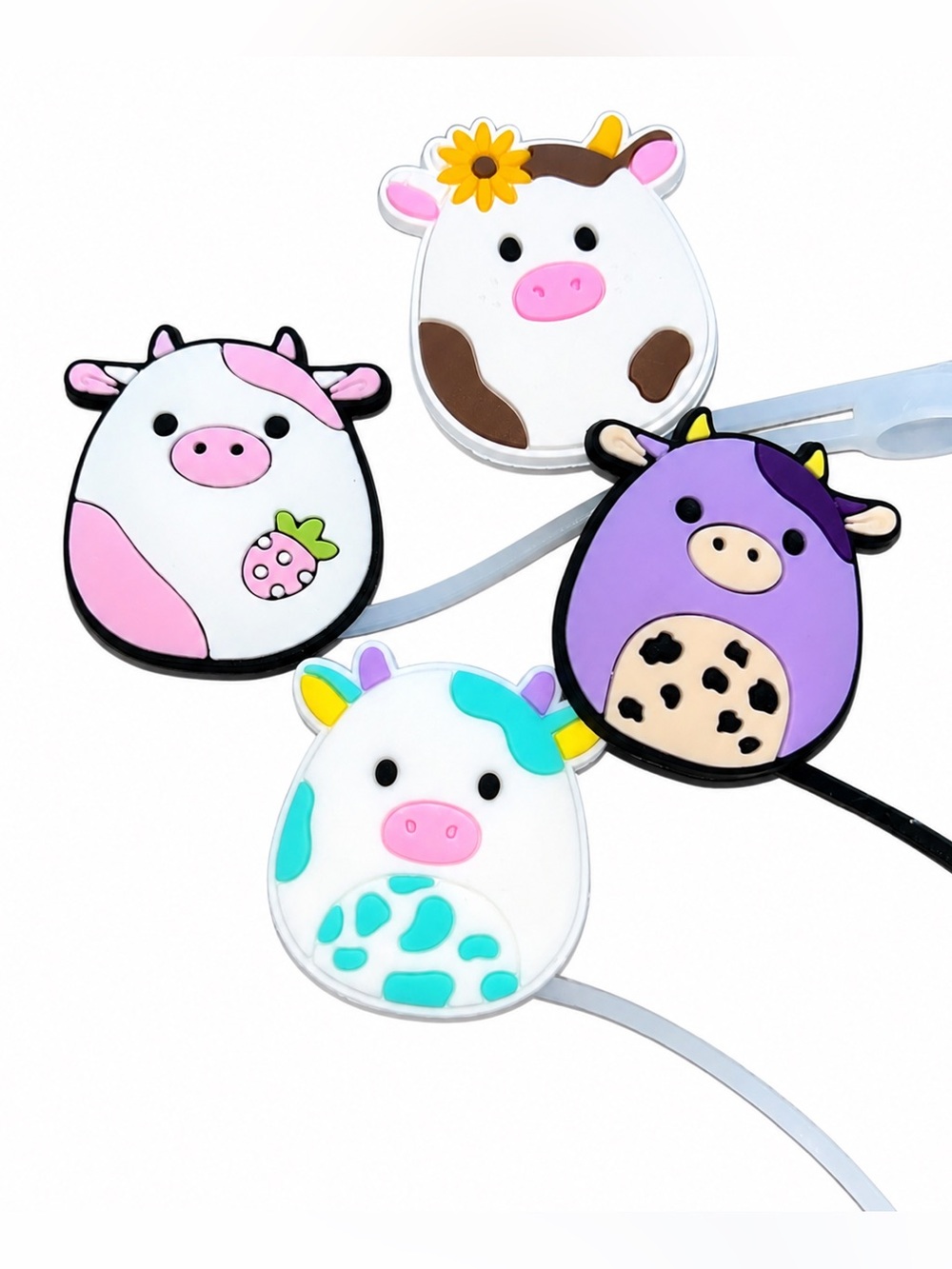 Adorable Cow Straw Protectors-NEW
